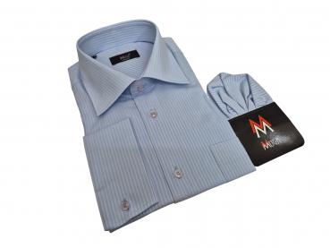 Extra langer Arm Herren Hemd Schattenstreifen Regular