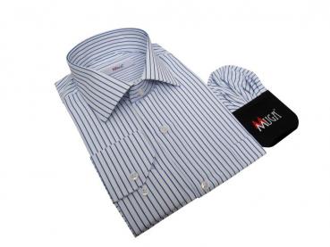 Langarm Herrenhemd gestreift Klassisch
