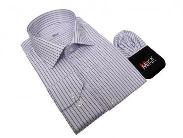 Langarm Herrenhemd gestreift Klassisch