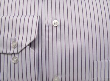 Langarm Herrenhemd gestreift Klassisch