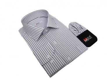 Langarm Herrenhemd gestreift Klassisch