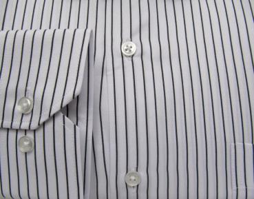Langarm Herrenhemd gestreift Klassisch