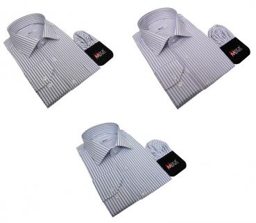 Langarm Herrenhemd gestreift Klassisch