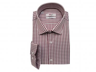 Langarmhemd Herren Hemd Slim Kariert