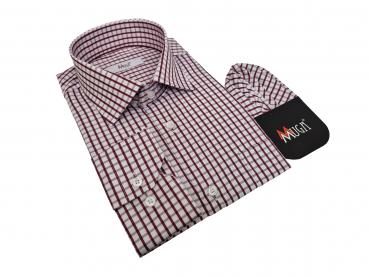 Regular Herren Hemd Kariert Langarm