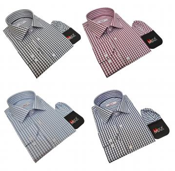 Regular Herren Hemd Kariert Langarm