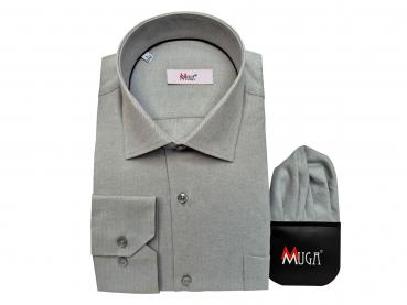 Fischgratmuster Lang Arm Herren Hemd Regular