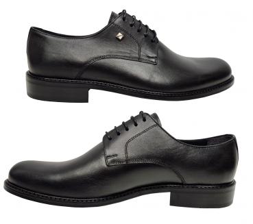 Elegante Herren Leder Schuhe Schwarz