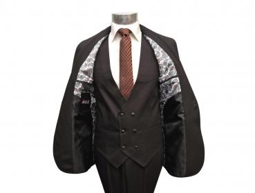 Strukturierte Slim Fit Herrenanzug mit Weste