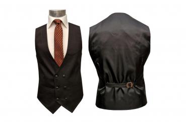 Strukturierte Slim Fit Herrenanzug mit Weste