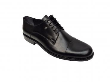 Bequem Schwarze Herrenschuhe Echtleder