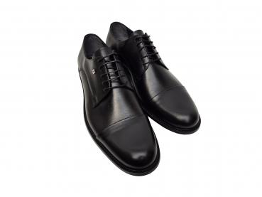 Bequem Schwarze Herrenschuhe Echtleder