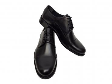 Bequem Schwarze Herrenschuhe Echtleder