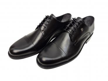 Bequem Schwarze Herrenschuhe Echtleder