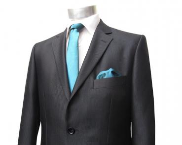 Glanz Streifen Slim-fit Anzug für Herren