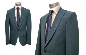 Herren Seersucker Anzug Slim Fit mit Weste