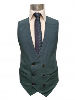 Herren Seersucker Anzug Slim Fit mit Weste