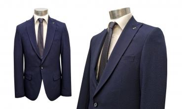 Herren Seersucker Anzug Slim Fit mit Weste