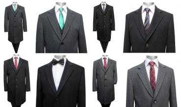 Herren Woll Mantel knielang