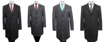 Herren Woll Mantel knielang