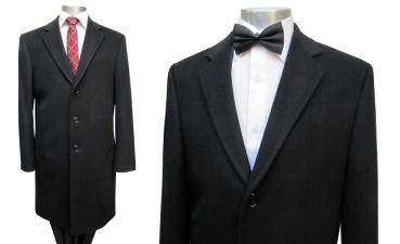 Herren Woll Mantel knielang