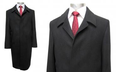 Herren Mantel lang Schwarz Übergröße