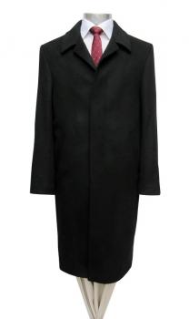Herren Mantel lang Schwarz Übergröße