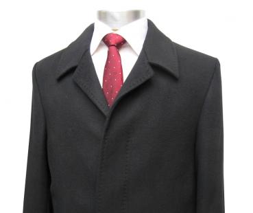 Herren Mantel lang Schwarz Übergröße