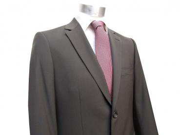Herren Anzug 2 Schlitz Taupe Braun 46
