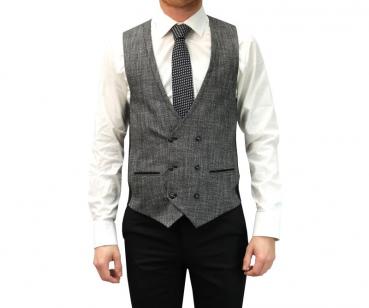 Herrenanzug 5 teilig mit 2-reihiger Wendeweste