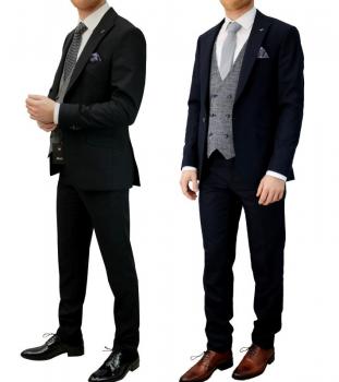 Herrenanzug 5 teilig mit 2-reihiger Wendeweste
