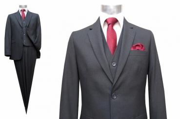 Herren Anzug 3-Teilig 120s Anthrazit