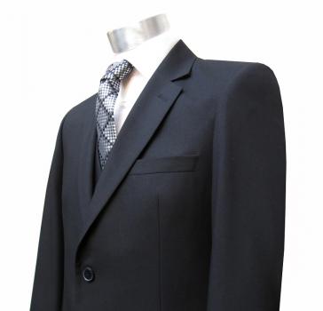 Herren Anzug 3-Teilig 120s Schwarz