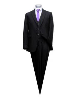 Herren Anzug 3 teilig Schwarz