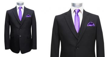 Herren Anzug 3 teilig Schwarz