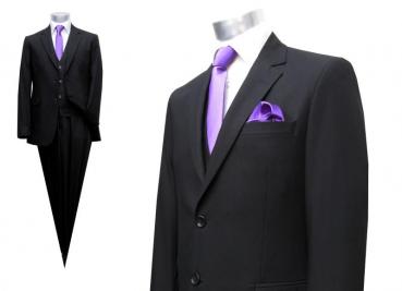 Herren Anzug 3 teilig Schwarz