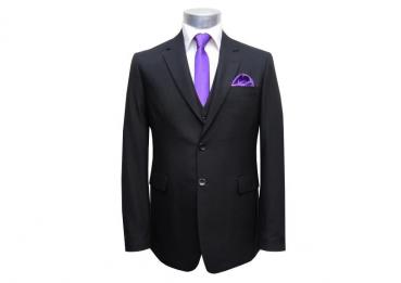 Herren Anzug 3 teilig Schwarz