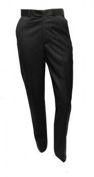 Herren Hose Schwarz Anzughose Flat Front