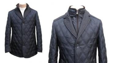 Herren Übergangsjacke Steppjacke Doppelkragen