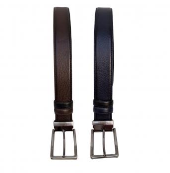 Wendegürtel Leder Braun/Schwarz, Blau/Schwarz