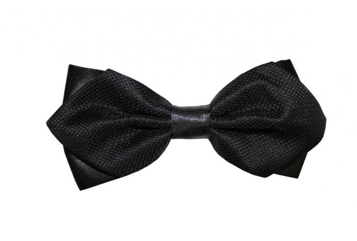 Herren Schleife Fliege Uni gemustert 2-Lagig