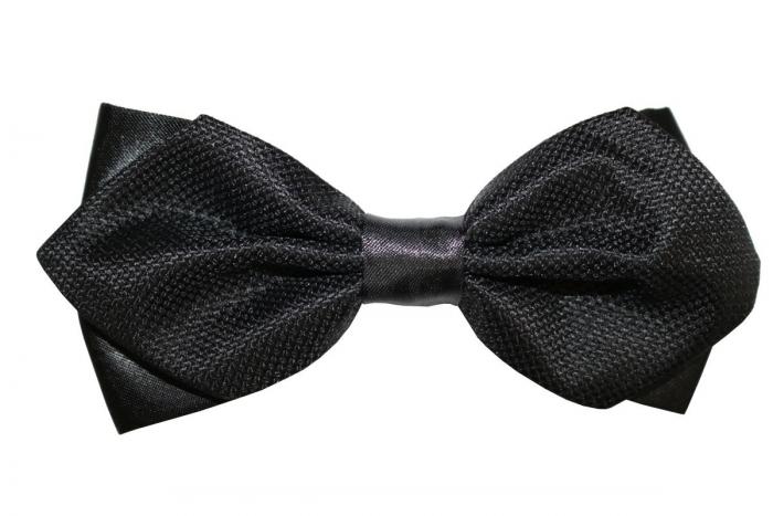 Herren Schleife Fliege Uni gemustert 2-Lagig