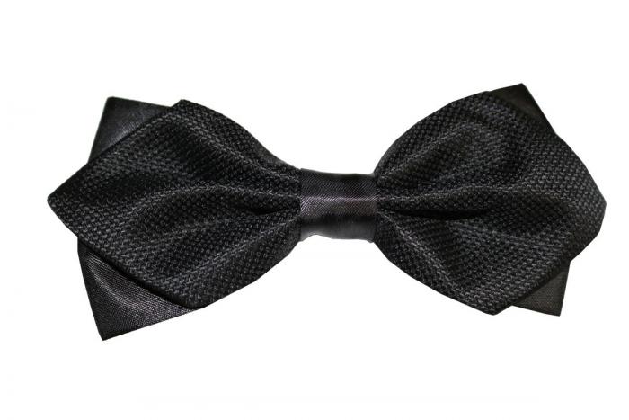 Herren Schleife Fliege Uni gemustert 2-Lagig