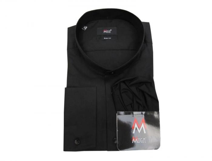 Stehkragen Mao Herren Hemd Langarm Slim-fit