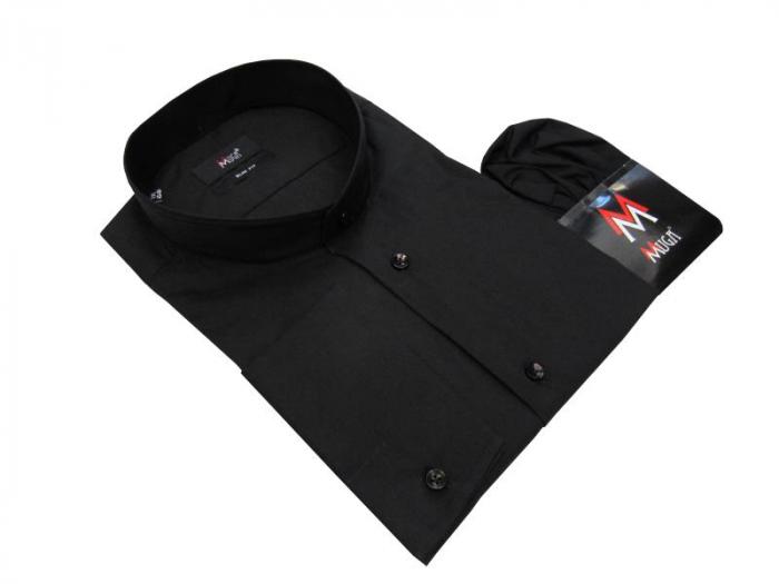 Stehkragen Mao Herren Hemd Langarm Slim-fit