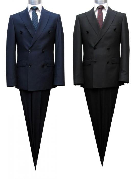 Zweireiher Herrenanzug Slim Fit Gentlemen Anzug