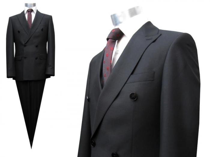 Zweireiher Herrenanzug Slim Fit Gentlemen Anzug