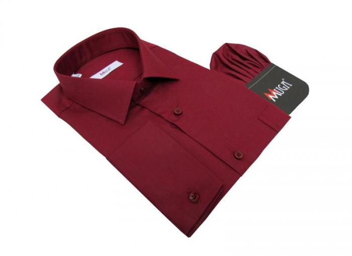 Regular Fit Herren Hemd mit Einstecktuch