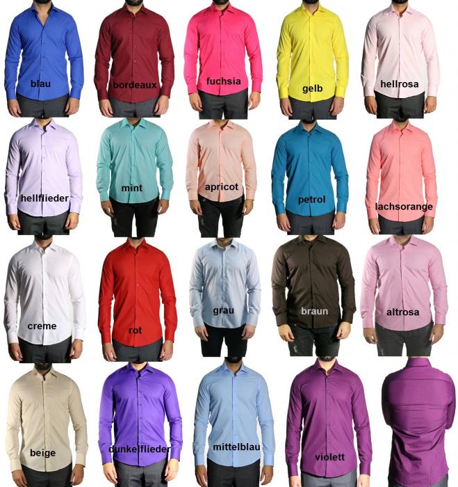 Herren Slim-fit Hemd Langarm in Köln günstig