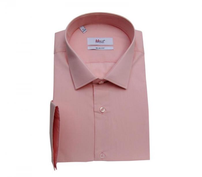 Slim Fit Herrenhemd mit Einstecktuch Langarm